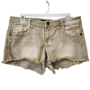 Y2K Southpole Tan Denim Low Rise Jean Shorts Festival Cowgirl SZ 11‎